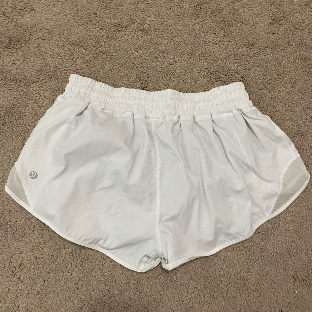 White Lululemon shorts size 6